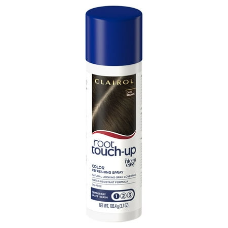 Clairol Root Touch-Up Color Refreshing Spray, Temporary Root Spray Hair Color, Dark Brown, 3.7 oz