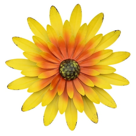

1 Pc Creative Iron Sunflower Decor Colorful Garden Balcony Adornment (Yellow)