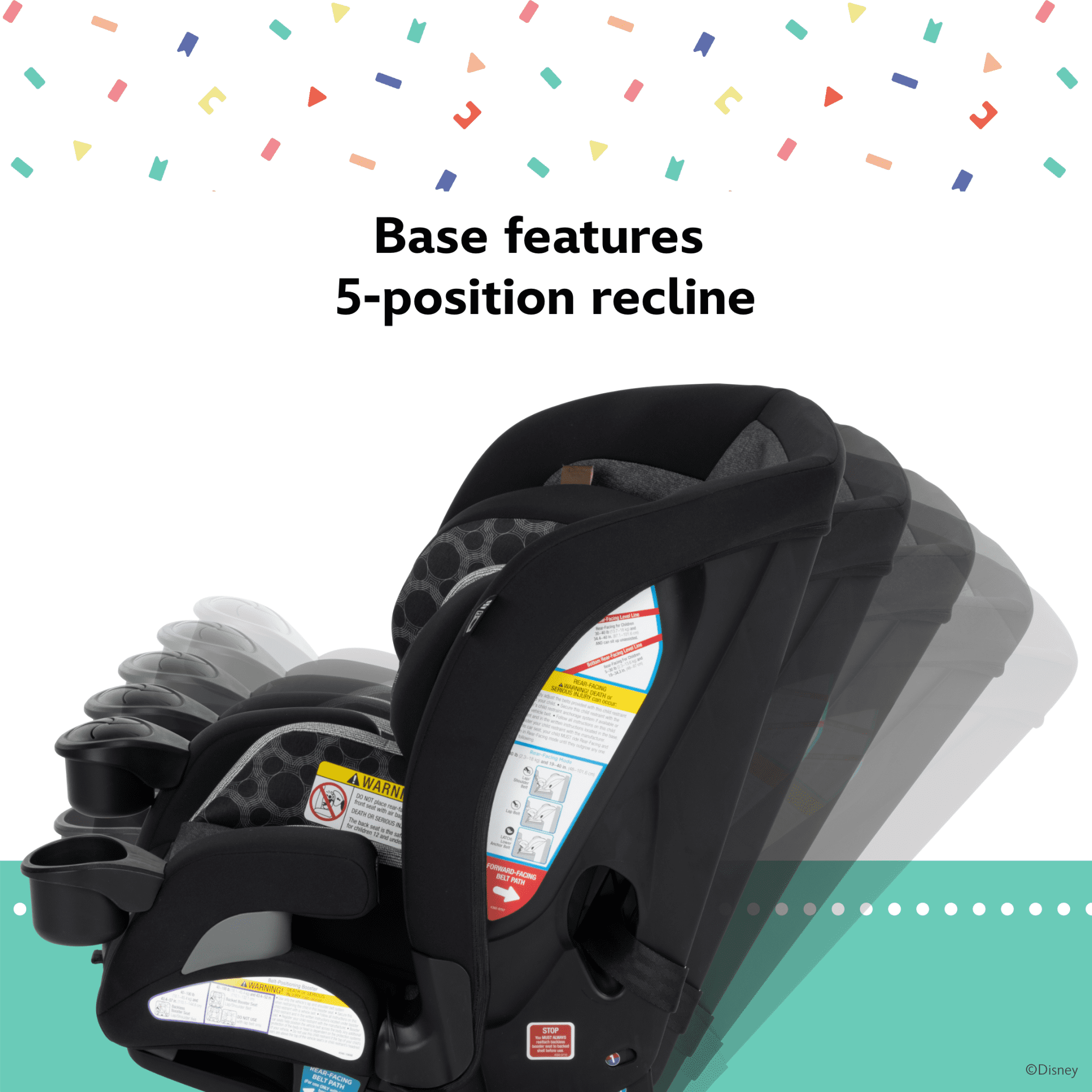 Disney Baby EverSlim 4-in-1 Convertible Car Seat