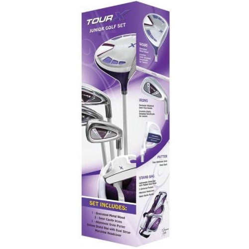Merchants of Golf Tour X Purple Size 3 Ages 12  5pc Jr Set with Stand Bag