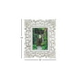 thumbnail image 3 of DecMode 8" x 10" Handmade Intricate Carved White Scroll Photo Frame, 3 of 7