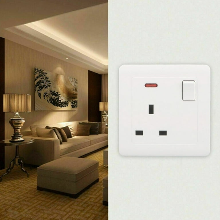 British standard remote control socket 13A switch wireless through the wall  con