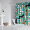 thumbnail image 2 of Dog Pattern with Pioneer Flower Background Shower Curtain 72"x72" ,Bathroom Decorative Shower Curtains Set with 12 Hooks,Modern Waterproof Washable Shower Curtain, 2 of 6