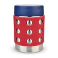 thumbnail image 1 of Contenedor térmico para alimentos LunchBots de 350 mL, azul marino con puntos rojos, 1 of 6