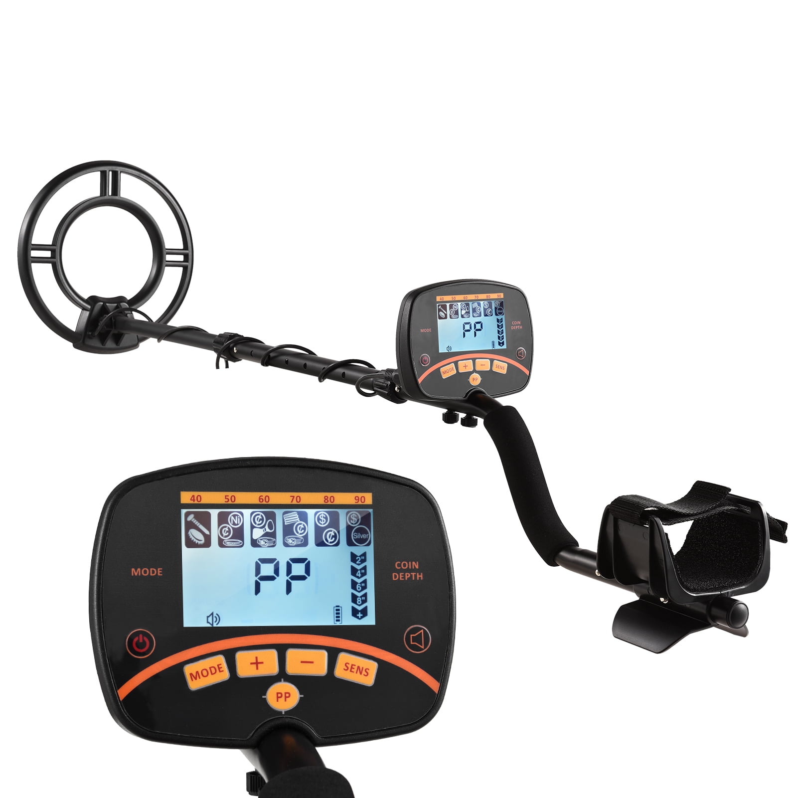 3.35-inch LCD Outdoor Metal Finder Underground Metal Detector Treasure Finder Handheld Gold Digger  Sensitivity Adjustable With All Metal+DISC+Memory+Jewelry+Pinpoint Mode