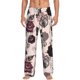 thumbnail image 1 of Balery Retro Red Black Roses Pantalones de pijama para hombre, pijama ultraligero, pantalón de descanso-3X-Large, 1 of 6