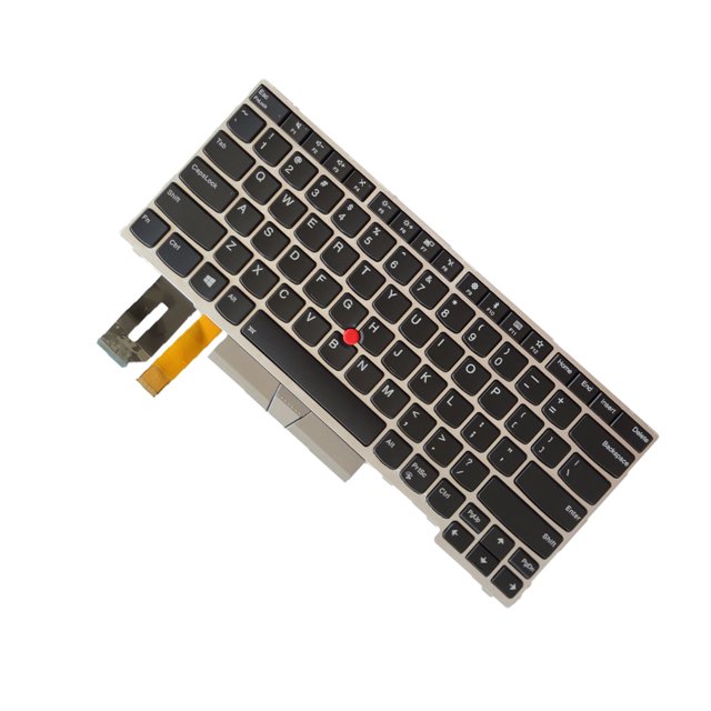 Cateissary Teclado con marco plateado, puntero retroiluminado, teclado profesional a prueba de polvo, escritura fluida, repuesto para Notebook Juegos de teclado y mouse para computadora
