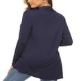 thumbnail image 4 of Cardigan Femme Couleur Unie Manches Longues Tricot, 4 of 5