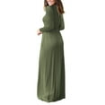 thumbnail image 4 of HAOMEILI Women Long Sleeve Loose Plain Maxi Dresses Casual Long Dresses with Pockets, 4 of 7