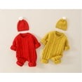 thumbnail image 5 of VNKIDY Boys Sweaters Newborns Vintage Style Knitted Set Solid Color Long Sleeve Cable Knit Romper With Matching Beanie For Baby Casual Daily Wear Festive Occasions Adorable Knitwear, 5 of 5