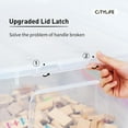 thumbnail image 4 of L Clear Plastic Storage Bins with Lids Stackable and Nestable Storage Boxes with Lids Large Plastic Storage Containers for Garage Closet Kitchen s, 4 of 7