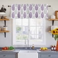 thumbnail image 4 of Purple Gray Leaves Valances for Windows, Summer Tropical Plant Aesthetics Light Filtering Kitchen Curtains, Rod Pocket Window Valance Curtains for Living Room Bedroom, 42" W x 12" L, 2 Panels, 4 of 9