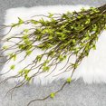 thumbnail image 3 of Sauce de nieve artificialBarba de dragón de seda multibifurcada hojas de primavera y otoño decoración de interiores flores artificiales-verde 112cmtieneveinticuatro hojastela de seda/Alambre recubiert, 3 of 10