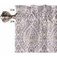thumbnail image 5 of Kitchen Curtains Valances for Small Windows, Vintage Aesthetic Short Curtain Valance for Living Room, Retro Purple Branches Leaves Rod Pocket Blinds Window Printed Drapes 1 Panel 54x18 Inch, 5 of 6