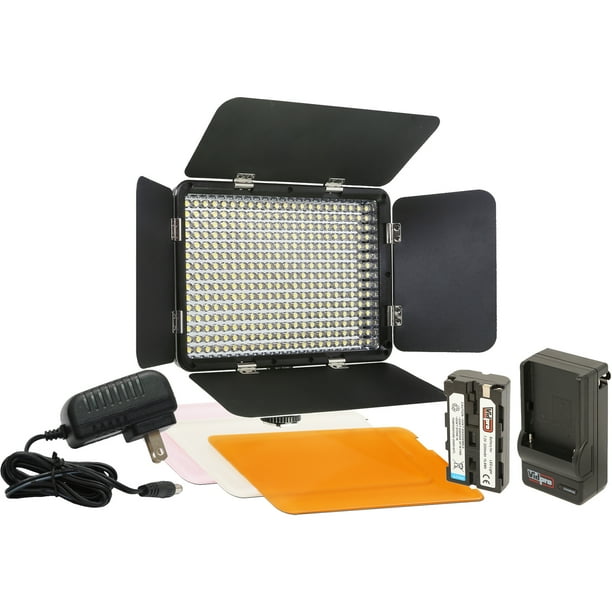 Vidpro LED330 Studio Video Lighting Kit with Builtin Barn Doors & 3