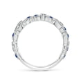 thumbnail image 2 of ANGARA Natural Nature Inspired Round Blue Sapphire & Diamond Vine Ring in 14K White Gold for Women (Size-1.3mm) | September Birthstone, Anniversary, Jewelry Gift for Women | Natural Sapphire Ring, 2 of 10