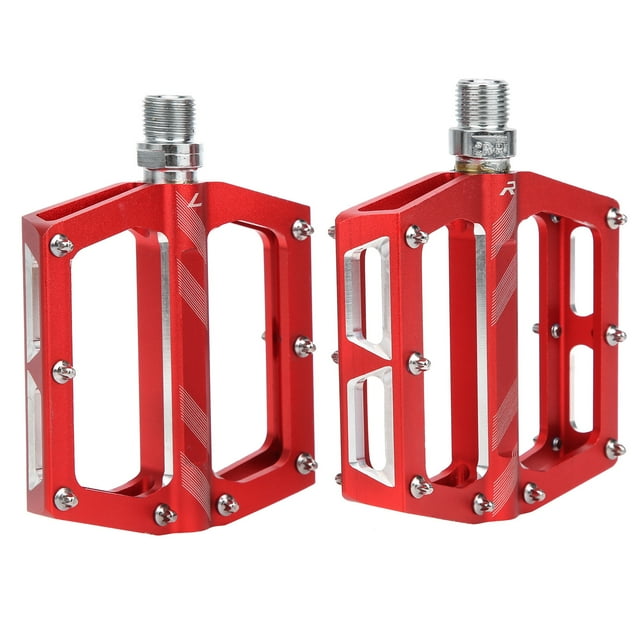 Pédales de Vélo, Pédale en Alliage d'Aluminium de Haute Résistance, pour Vélo de Route VTT Rouge