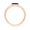 thumbnail image 2 of ANGARA Natural 1.05 ct Blue Sapphire Solitaire Ring with Diamonds in 14K Rose Gold for Women (Size-7x5mm) | September Birthstone, Anniversary, Jewelry Gift for Women | Natural Sapphire Ring, 2 of 11