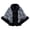 Navy Capes & Cloaks, variant on UTSJKR Women Zebra Print Faux Fur Trim Cape Coat V Neck Open Front Warm Poncho Jacket for Autumn Winter Casual Outfit Black