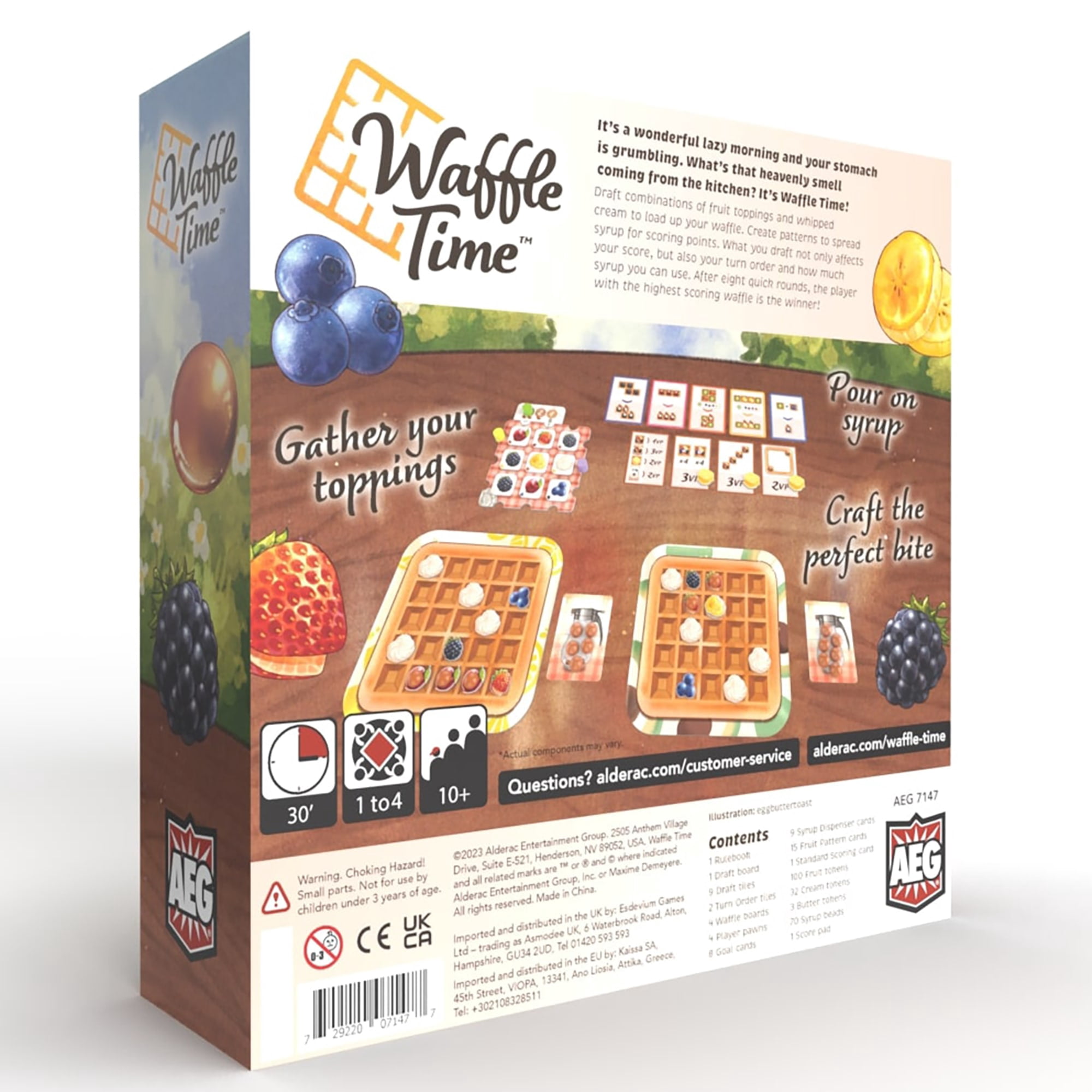 Waffle Time - Tile Placement Game, Pattern Building, Alderac Entertainment Group (AEG), Ages 10+, 1-4 players, 30 MIn
