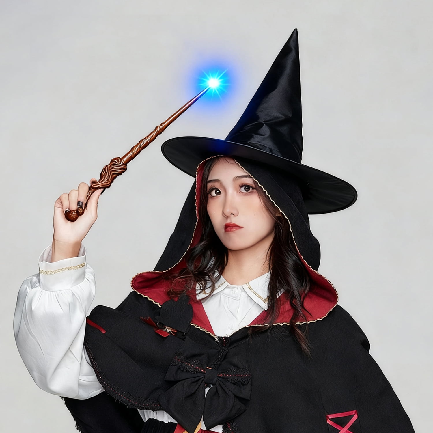 D.FAMMILY Wand Night Light,Emit Light LED Magic Wand With Sound, Halloween Prop