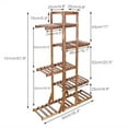 thumbnail image 6 of 6 Tier Strength Wood Flower Rack Ladder Plant Stand Holder Bonsai Shelf Indoor Outdoor, 6 of 10