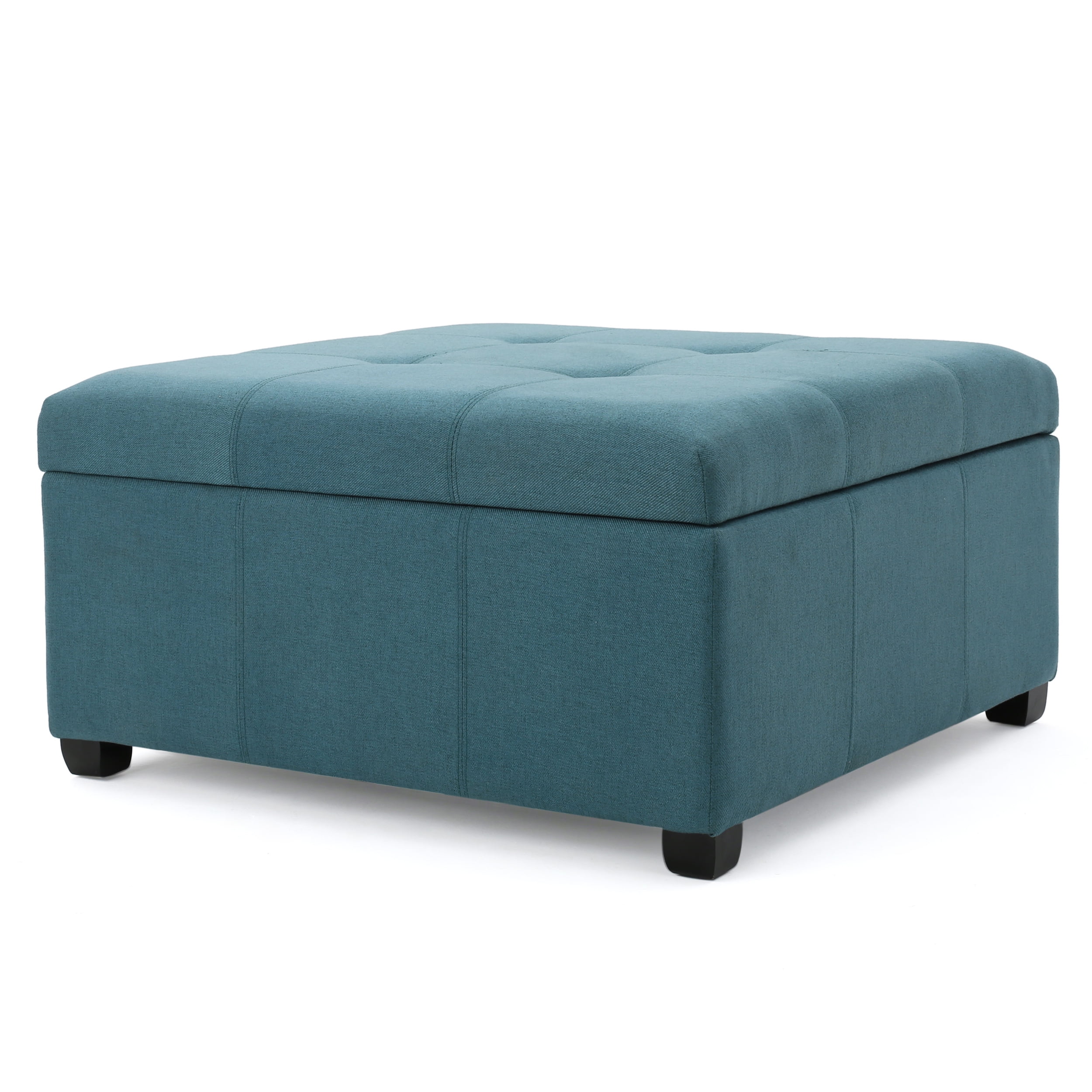Carlyle Fabric Storage Ottoman, Dark Teal