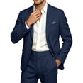 thumbnail image 5 of FGVCTG Mens Notch Lapel Blazer Jacket Casual Regular Fit Sport Coat Business Wedding Suit Jacket for Daily Party Prom Office Wear Navy L, 5 of 7