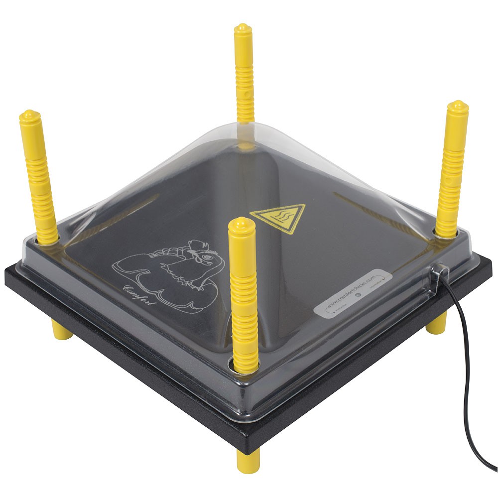 My Favorite Chicken Chick Brooder Heating Plate & Anti-Roost Cone Set - Warms Up to 20 Chicks - 22 Watts (12x12)