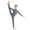 A Dark Gray, variant on Aislor Kids Girls One Piece Long Sleeves Zippered Full Body Jumpsuit Ballet Dance Gymnastic