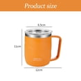 thumbnail image 2 of Taza de café aislada de acero inoxidable con asa, taza de viaje de doble pared, vaso con tapa deslizante, 2 of 5