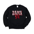 thumbnail image 4 of Bama Sweatshirt with Crimson Coquette Bow Alabama School Pride Red Floral Sweater Black Sweatshirt Youth Small, 4 of 5
