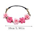 thumbnail image 6 of UNLLLL Silk Floral Headband, Ladies Flower Hair Hoop with Small Gesang and Rose, Soft Breathable Fabric Hairband, for Wedding Photography Party Travel Accessories (Rose Red), 6 of 6