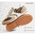 thumbnail image 3 of LUCKY STEP Womens Retro Thin Sole Lace up Fashion Sneakers Classic Lightweight Casual Shoes,Leopard, 3 of 10