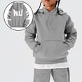 thumbnail image 2 of MDUKONU Hoodies for Girls Kids Boys Cute Sweatshirt Oversized Long Sleeve Pullover Tops Trendy Preppy Clothes Size: 4-5 Years Grey, 2 of 7