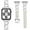 White, variant on Dwitch for Cowboy Strap Compatible with Apple Watch Strap 42/44/45/49mm, iWatch SE Series 9 8 7 6 5 4 3 2 1 Ultra, Women's and Men's Denim Chain Metal Chain Splicing Design Bracelet,White