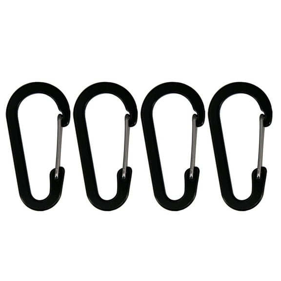 Pack of 4 Durable Aluminum Carabiners, Carabiner Clip for Keys Swing Camping