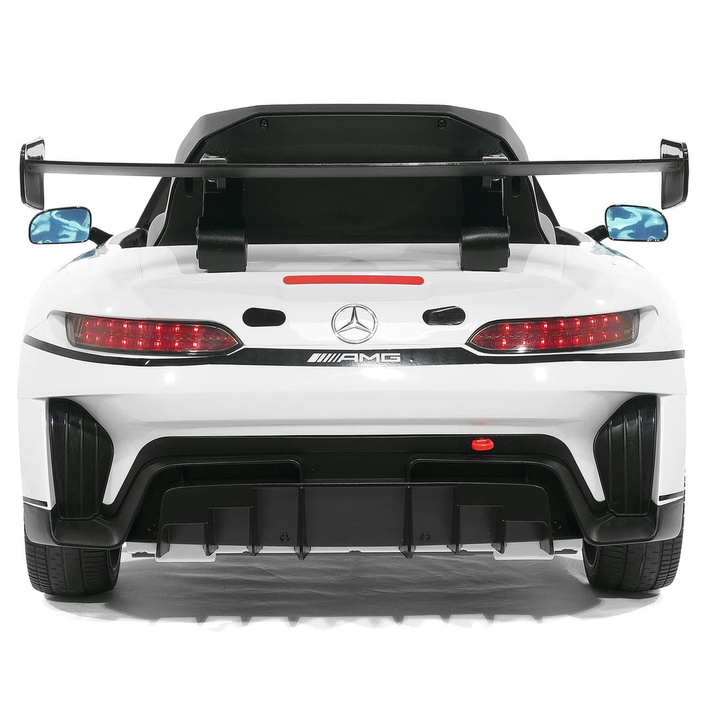 Mercedes AMG GT3 EVO 12V Kids Ride-On Car with R/C Parental Remote (White)