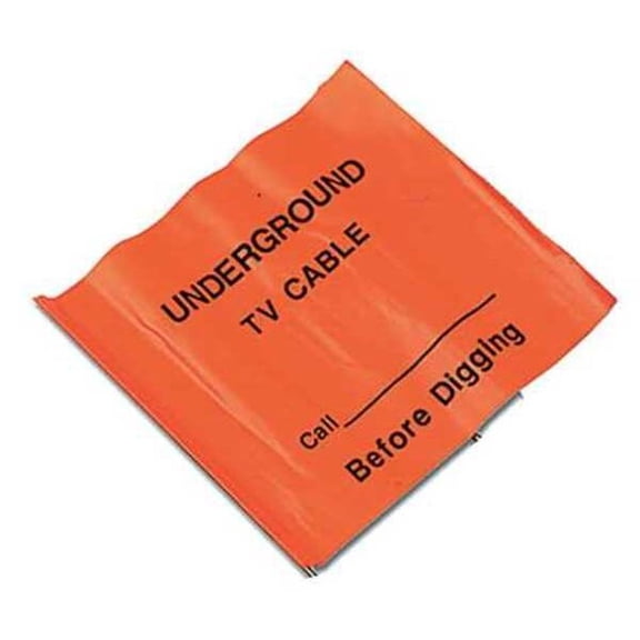 Presco Marking Flag,Orange,Cable TV,PVC,PK100 4521OBK3572-200