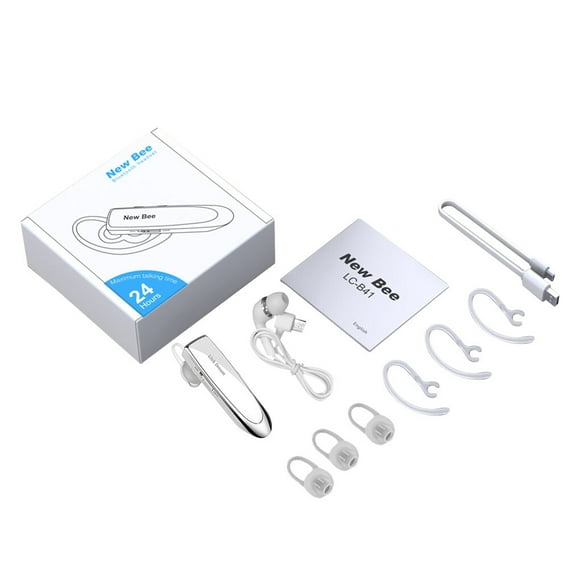 Matsuzay Juego de accesorios para auriculares inalámbricos, Kit profesional de auriculares estéreo recargables, equipo de salida de sonido, Cables de audio/vídeo blanco