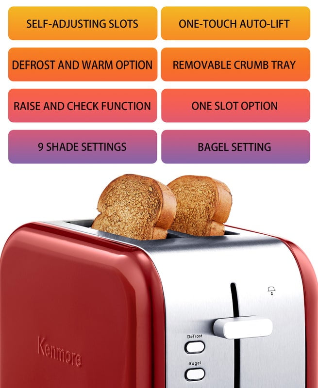 red kenmore toaster