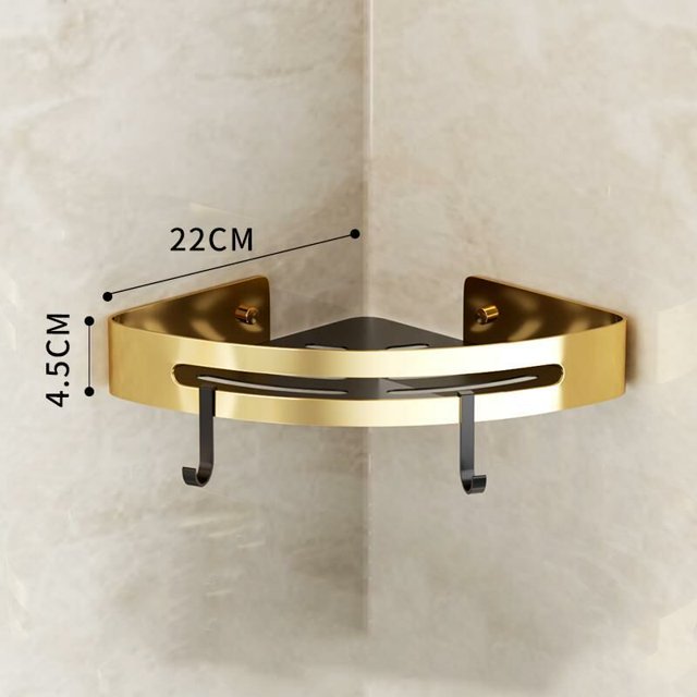 Étagère d'angle étagère de salle de bain murale en aluminium brossé or étagère de douche de bain porte-shampooing de bain étagère d'angle étagère d'angle 1 esquí esquí Gafas de esquí