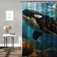 thumbnail image 2 of Orinice Fish Bathroom Decor Set, Colorful Luxurious Graphic Print Polyester Fabric Fashion Shower Curtain Set with Hooks, Home Bathtubs Bathroom Decoration 36x72, 2 of 7