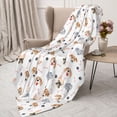 thumbnail image 3 of Sigee Cute Cartoon Dogs for Flannel Blanket - Ultra-Soft, Warm and Cozy, Perfect for Couch, Bed, or Travel-40"x30", 3 of 6