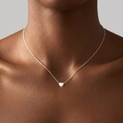 ChicSilver 925 Sterling Silver Heart Necklace for Women Tiny Small Heart Necklace for Women Endlessness Love Dainty Necklaces - 16