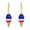 Red Blue White, variant on BNNG 4th of July Earrings for Women, American Independence Day Earrings Pendant Flag Red Blue White Lightweight Fashion Desserts Flag Shape Earrings Patriotic Hoop Earrings