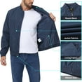 thumbnail image 6 of Taigaofy Men's Lightweight Outdoor Jacket Causal Fashion Stylish Windbreaker For Work Dress Golf Business Navy 2XL, 6 of 8