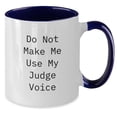 thumbnail image 2 of Judge Funny Two Tone Coffee Mugs Gifts from Men to Friends for Graduation Unique Judge Voice Humor, Black and White, Red and White, Navy and White, Pink and White, 2 of 4