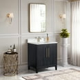 thumbnail image 4 of Gara 30" Single Bath Vanity in Fir Wood Black w/ White Grain Composite & Mirror, 4 of 16