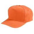 thumbnail image 2 of Augusta Sportswear Youth Five-Panel Cotton Twill Cap, Orange, One Size, 2 of 3